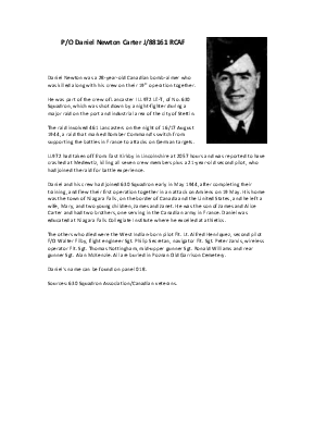 A preview of a PDF biography for Carter, Daniel Newton